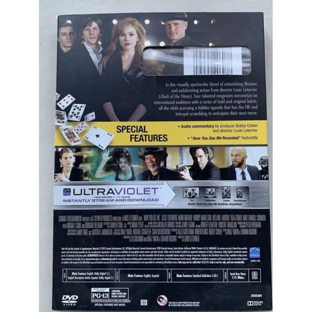 Now‎ You See Me DVD + Digital Ultraviolet 2013 NIP
